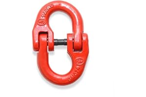 Joma-Tech | Verbindungsglied für Forstketten | Ringdurchmesser: 8 mm / 10 mm | Tragkraft: 2T | Zubehör für Rückeketten & Forstbedarf |Rot