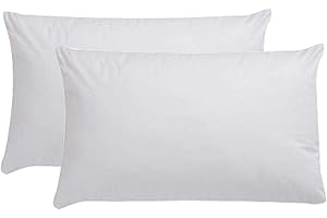 Sleep&Snuggle Hotel Quality Hypoallergenic Pillows - 2 Pack Non-Allergenic Polycotton Hollowfibre Bed Pillow Set, Soft Polyester, Dust-Mite Resistant