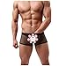 Produktbild Unterhosen Herren,Binggong Neue Herren Niedrige Taille Mesh Sexy Boxer Beule Comfy Shorts Unterhose Unterwäsche Mode Nachtwasche Hose Komfortabel Boxershorts Atmungsaktiv Shorts (Schwarz, L)