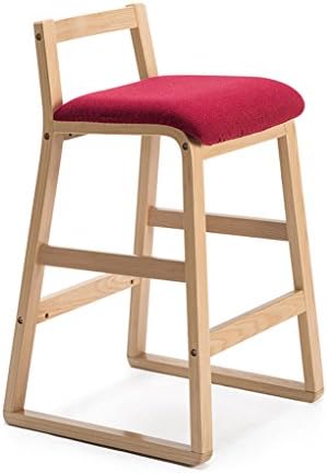 YLYDENGZ ZHDC® Bar chair Solid wood High stool Retro bar chair Bar stool Bar chair Creative Fashion bar stool High stool Lazy stool (Color : #1, Size : High 81.5cm)