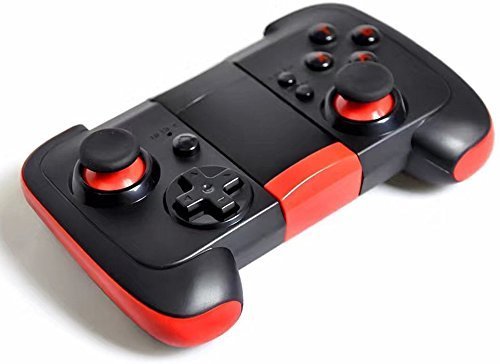 Powerlead Controlador de juego Bluetooth con vibraci  n  tiene soporte telesc  pico   Gamepad inal  mbrico
