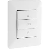 Zenitech - Remote Control for Blinds 2300W 10A - Recessed Installation Ready to Use - Compact Motor and Clip Holder - Millime