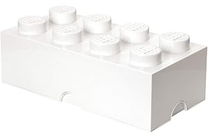 Room Copenhagen 40041735 LEGO Aufbewahrungsstein, 8 Noppen, Stapelbare Aufbewahrungsbox, 12 l, weiß