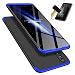 Produktbild Huawei Honor 8X Hülle + Panzerglas, LaiXin 360 Grad Handyhülle Ultra Dünn PC Plastik Anti-Kratzen Schutzhülle Schutz Case mit Displayschutzfolie für Huawei Honor 8X - Blau/Schwarz