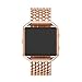 Produktbild myqyiyi Fitbit Blaze Smart Watch Edelstahl-Armband Mode-Streifen roségold