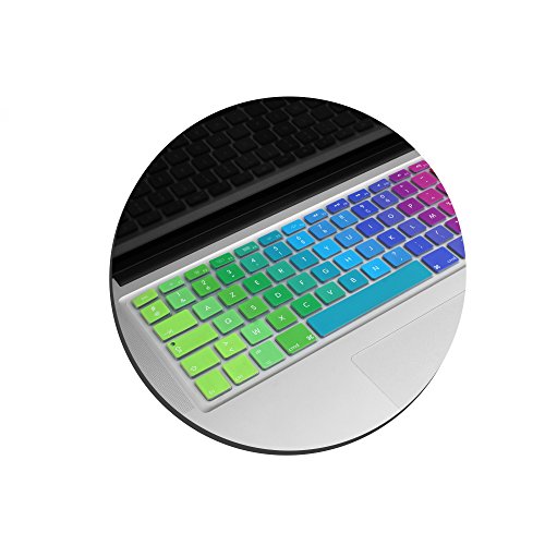 System-S Silikon Tastaturschutz Tastaturabdeckung QWERTZ Deutsche Tastatur Abdeckung Schutz für MacBook Pro 13 15 17 Zoll iMac MacBook Air 13 Zoll in Regenbogenfarben - 4