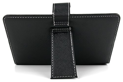 Schwarze Schutzhülle Etui Tasche Case mit Clips, handgefertigt aus Premium Lederimitat mit integrierter Tastatur / Keyboard für SAMSUNG Series 7 Slate PC | Galaxy Tab GT-P5200 Tablets – ENGLISCHE QWERTY Belegung - 8