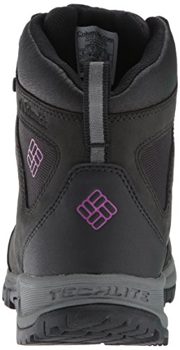 Columbia Cascade Pass Waterproof, Botas de Senderismo para Mujer, Negro (Black/Intense Purple), 37 EU