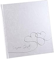 Goldbuch G&auml;stebuch mit Lesezeichen, 23x25cm, 176 Seiten Schreibpapier mit Pergamin, Cuore, Perlmutt/Silberpr&auml;gung, 48004