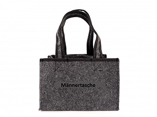 Herrenhandtasche, Bierträger, Flaschenträger Filztasche für 6 Flaschen Bier - 2