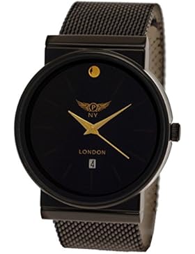 Elegante NY London Designer Damen-Uhr Herren-Uhr Milanaise Armband-Uhr Unisex Analog Klassisch Quarz-Uhr mit Datumsanzeige...