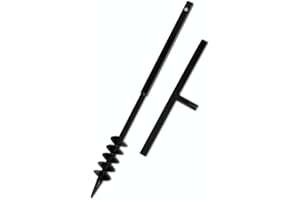 vidaXL Tarière avec Poignée 80 mm Double Spirale Acier Noir Outil Trou Jardin