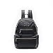 Produktbild Lederrucksack Damen by Miss Fong, Rucksack Damen Rucksäcke für Damen Schulrucksack Teenager laptop rucksack mit USB-Ladegerät und Isolierte Tasche (Schwarz)