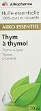 Arkopharma Huile Essentielle Unitaire Thym à Thymol/Thymus Vulgaris/Thymol Flacon de 10 ml