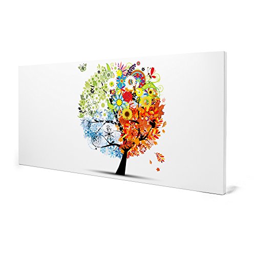 banjado – Pinnwand Magnettafel weiß 78cm x 37cm quer mit Motiv Vier Jahreszeiten - 4