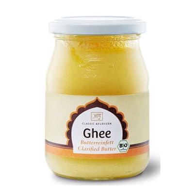 Classic Ayurveda - Bio Ghee - ayurvedisches Butterreinfett aus Biobutter, 1er Pack (1 x 225 g) - BIO