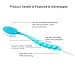 Fletion Long Hand Back Shower Brush Body Scrub Brush Scrubber Massager Mobility Disability Help Bathing Aid Exfoliating Body Brush