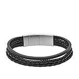 Material: Leder, Edelstahl Fossil Herren-Strangarmbänder JF02935001