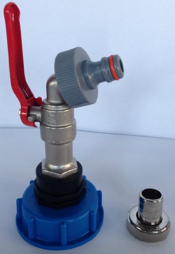 CMS60133MK99 Auslauf Kugelhahn mit Stecker passend für Gardena, IBC-Container-Zubehör-Regenwasser-Tank-Adapter-Fitting-Kanister