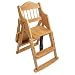 Safetots Multi-Height Folding Wooden High Chair, Natural Wood