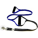 [Gesponsert]Doppelgriff Hundeleine mit 2 Handgriffen für mehr Sicherheit und kräftige Hunde sowie zur Hundeerziehung / Hundetraining von Hundefreund (Blau)