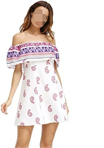 EALSN Women Strapless Ethnic Boho Bandeau Beach Sun Dress,PhotoColor-XL
