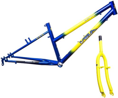 Vela BULK BUY OF 4 GIRL ZEPHYR GIRLS 24" WHEEL BIKE FRAMES & FORKS BLUE & YELLOW