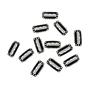 Fully Hair Extension Clips For Men And Women Use Clips For Patch And Extension Use (12 Pcs Black Extension Clips) 20 Grams Pack Of 1