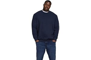 JACK & JONES Maglione a Maniche Lunghe in Taglia Extra Grande degli Uomini Felpa di Base per Taglie fortiJJEBASIC