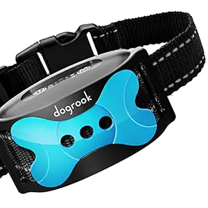 DogRook Dog Bark Collar- Humane Anti Barking Training Collar - Vibration No Shock Dog Collar - Stop Barking Collar for Small Medium Large Dogs - Best No Barking Control Dog Collar