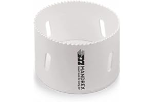 Mandrex | Bi-Metall Lochsäge FineXcut 8% Kobaltlegierung & 38 mm Schnitttiefe für dünne Stahlbleche & Acryl | MHB60068B | Ø 68 mm