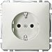 Produktbild Merten MEG2300-4029 SCHUKO-Steckdose, BRS, Steckklemmen, lichtgrau, System Fläche