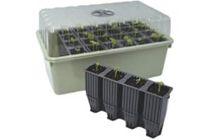 Garden Haven 28 Cell Deep Root-trainer Success Kit Plug Plant Seed Root Tray Trainer Propagator 12cm Deep, with 8cm height Lid With Vent Seedling Germination Cultivation Tray Reuseable (1)