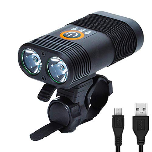 PONCTUEL ESCARGOT Super Lumineux Lumière Velo, Eclairage Vélo Avant et Arrière Lampe Vélo USB Rechargeable, 5 Modes d'Eclairage+800 Lumen Rechargeable Puissante Etanche IPX5 LED Lampe Velo