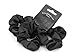 Set of 3 Black Satin Feel Hair Scrunchies Bobbles Elastic Hair Bands