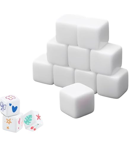 Lot De 5 Dés Vierges En Acrylique – 30 Mm, Surfaces Lisses, Parfaits Pour La Personnalisation DIY Et Les Jeux De Société