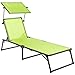 Produktbild Ultranatura Aluminium Sonnenliege Nizza mit Dach, grün, 193 x 67 x 32 cm
