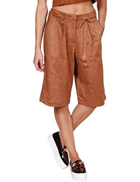 Glamorous Women's Suede Brown Culottes 100% Polyester