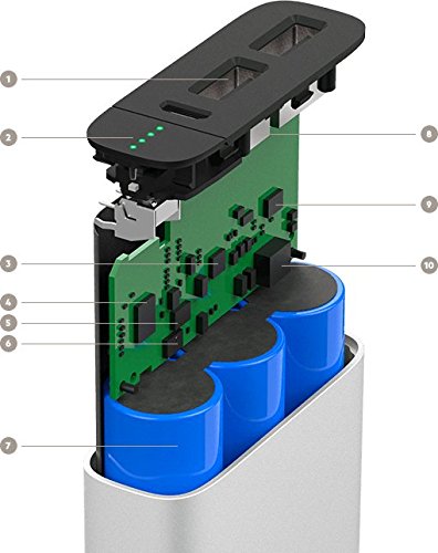 Belkin Premium MixIt Metallic Power Pack 6600 Power Bank (2 USB Anschlüsse, 6600mAh, Battery Pack für Tablets und Smartphones) silber - 3