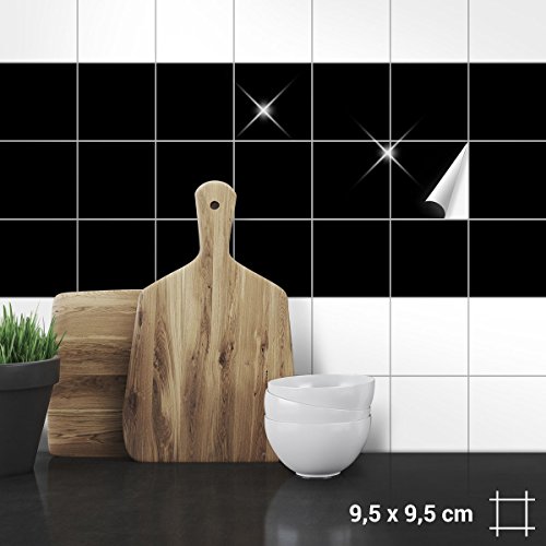 Wandkings Fliesenaufkleber für Küche und Badezimmer, 9,5 x 9,5 cm, 50 Stück - Farbe wählbar