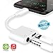 Price comparison product image Headphone Adapter for iPhone X Chargers Cable Chargers 3.5mm Adaptor Jack Dongle Earphone Convertor for iPhone 8/ X/XS MAX/XR/8Plus/7/7 Plus 2 in 1 Music Charge Cables & Aux Audio Support iOS 12-White