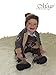 Mogo.cc Baby Leather Look Trousers LONG and SHORT (made of cotton, look like leather) -  brown -