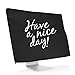 Produktbild kwmobile Bildschirm Schutzhülle für Apple iMac 27" / iMac Pro 27" - Staubschutz PC Monitor Hülle in Weiß Schwarz Have a nice day Design
