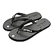 Produktbild SOMESUN Herren Freizeit Klassisch Retro Flip Flops Männer Jungen Mode Sport Sandalen Runder Zeh Flache Ferse Hausschuhe Weich Gemütlich Rutschfest Beiläufig Strand Schuhe (EU43/CN44, Schwarz)