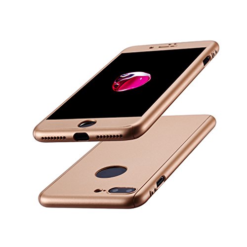 Dreamer-Z Funda de m  vil Iphone7 360 grados paquete s  lido con un agujero para Iphone 7 Oro