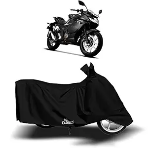 DROHAR - Suzuki Gixxer SF 250 New BS6 Water Resistant - UV Protection & Dust Proof Full Bike - Scooty Two Wheeler Body Cover for Suzuki Gixxer SF 250 (Jet Black)