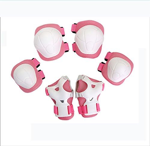 Protective Gear,MIRX Professional Outdoor Kids Youth Sports Knee Pads, Elbow Pads, Wrist Guards, Set for Skateboard,Biking, Riding, Scooter, Rollerblades and Multi Sports (Pink)