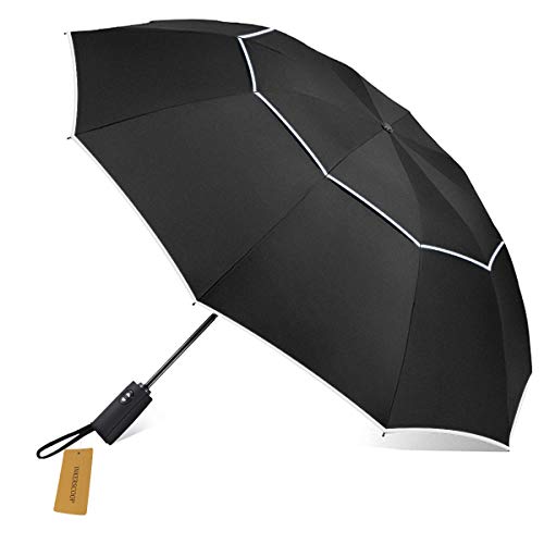 Parapluie de voyage compact INKERSCOOP Parapluie de Voyage Compact Parapluie Automatique Illuminé à Double Cou