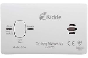 SAFELINCS Kidde 7CO 10 Year Life LED Carbon Monoxide Detector Ideal for Travel, Caravans, Boats, AA Battery Powered
