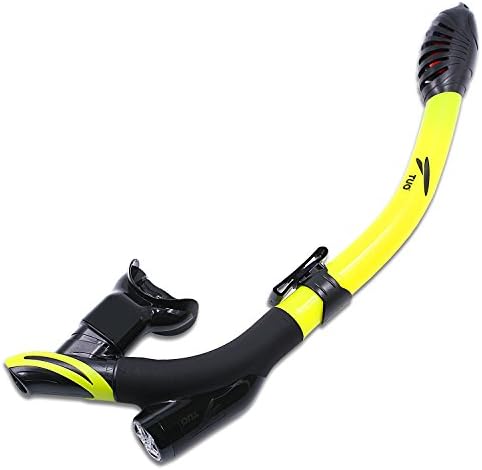 Startostar Dry Snorkel, Innovative Dual Way Purge Valve Dry Top Diving Breathing Tube with Silicone Mouthpiece for Snorkeling Scuba Diving Spearfishing Swimmers Swimming Train